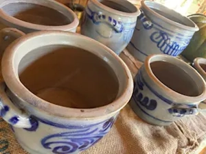 Schmalztöpfe, Steingut Bild 2