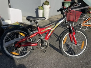 Kinderfahrrad rot silber