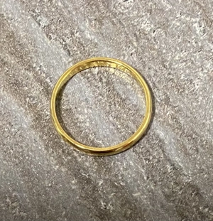 Edelstahl-Ring vergoldet, Ringgröße 56 Bild 2