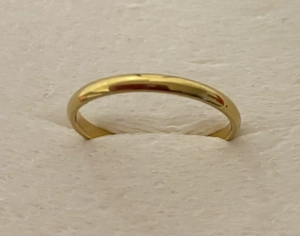 Edelstahl-Ring vergoldet, Ringgröße 56 Bild 3