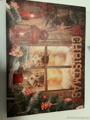 Weihnachtsbild mit leuchtenden Kerzen Bild 3