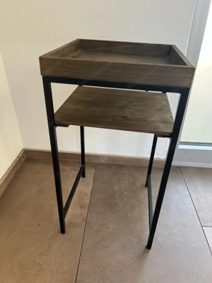 Beistell-Tisch Metall Holz Bild 2