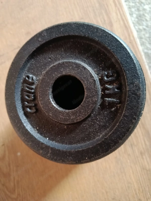 Hantelstange & 6 Crane Gewichtscheiben a 7Kg Bild 3