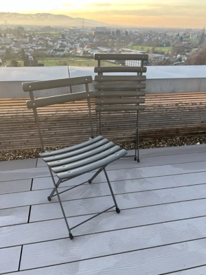 Klappstuhl, Metall, hochwertig für drinnen und draußen