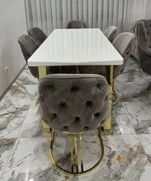 Luxus Wohnzimmermöbel mit Esstisch Bild 4