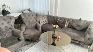 Luxus Wohnzimmermöbel mit Esstisch Bild 2