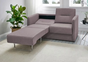 SCHLAFSOFA in Mikrofaser Rosa, Neuwertig Bild 4