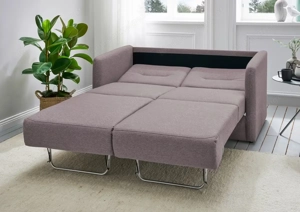 SCHLAFSOFA in Mikrofaser Rosa, Neuwertig Bild 3