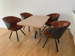 Hochwertige Esstischgarnitur mit Tisch und 4 Stühlen