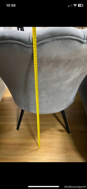 Sessel in Muschelform grau Bild 3