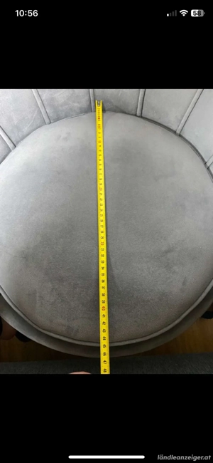 Sessel in Muschelform grau Bild 4