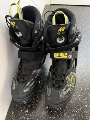 K2 Skates Jungen Schlittschuhe Raider Ice, green   black - yellow, 35 - 40 Bild 2