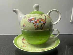 Tea for One 3tlg. Teekanne Tasse Untertasse von GILDE