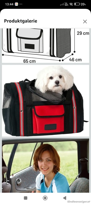 Tragetasche Smart Bag L: 44 cm B: 19 cm H: 29 cm schwarz-rot Bild 1