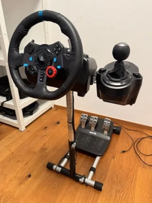 Logitech G29 Rennlenkrad + Logitech G Driving Force Schalthebel + Wheel Stand Pro für Playstation Bild 5