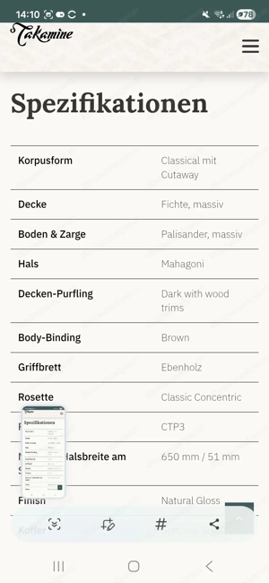 Takamine Hirade TH 90 Bild 3