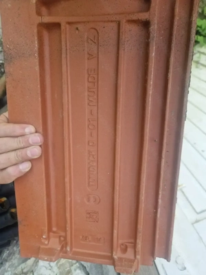 Ziegel Contiton 15 Tondach Mulde VZ Wienerberger Verschiebeziegel grau anthrazit granit 40x24cm Bild 2