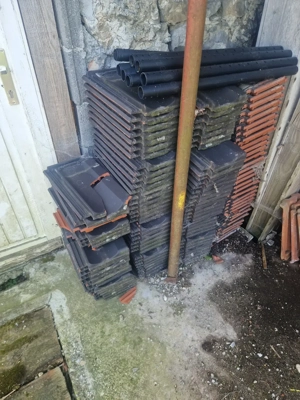 Ziegel Contiton 15 Tondach Mulde VZ Wienerberger Verschiebeziegel grau anthrazit granit 40x24cm Bild 3