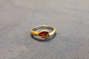 Echt Silber Ring & Granat