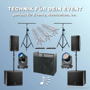 Eventtechnik in Vorarlberg mieten - Musikanlage, Lichttechnik, Nebelmaschine, DJ und vieles mehr