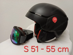 Verkaufe Kinderskihelm mit Skibrille Größe S   51-55 cm Bild 2