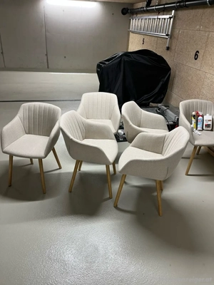 6 Stühle - Beige - Wie Neu Bild 2