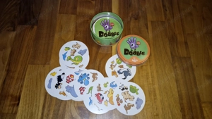 Spiel Dobble mit Tieren oder mit Zahlen, handgenähter Beutel  Turnbeutel Kleinkindgröße Bild 6