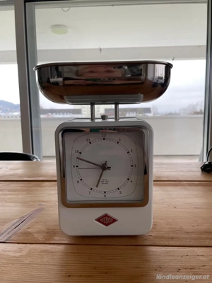 Wesco Waage & Uhr weiß