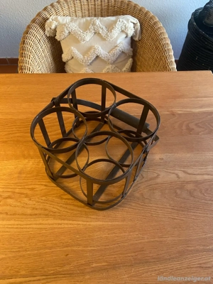 Flaschenhalter aus Eisen mit Henkel Bild 3