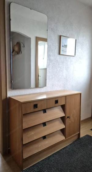 Vintage-Garderobenschuhschrank (mit Spiegel) Bild 3