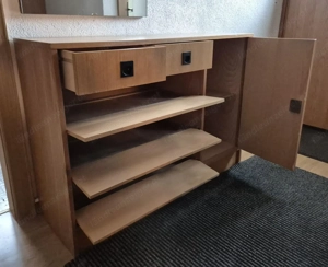 Vintage-Garderobenschuhschrank (mit Spiegel) Bild 4