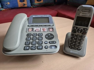 Amplicomm Combo Power Tel 1880 - Seniorentelefon inkl. Anrufbeanworter, Handy und Freisprechen