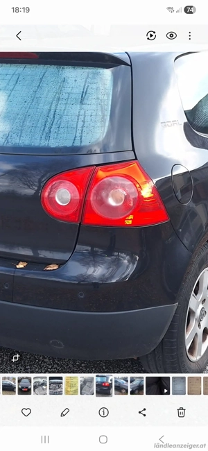 Vw golf 5 Stoßstange hinten Heckschürze schwarz LC9Z Black Magic PDC  5 (1K1) 