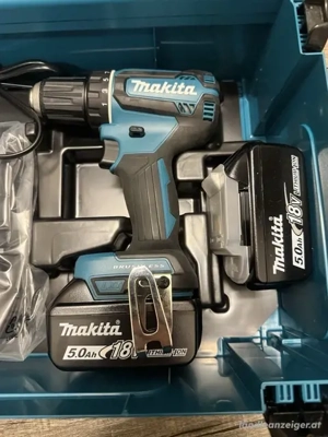 Makita Akku-Bohrschrauber DDF485RTJ, 18v 5Ah, Inkl. 2 Akkus, Ladegerät, Koffer Bild 2