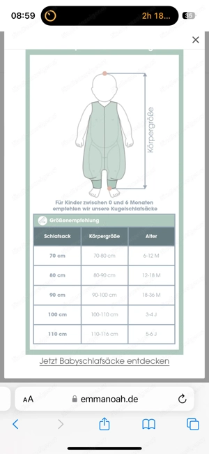 Schlafsack mit Füßen Emma und Noah Bild 2