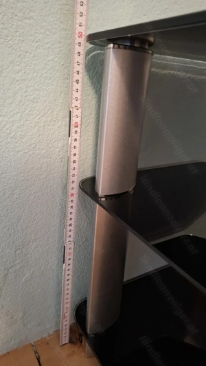 TV Regal schwarz Silber Glas Bild 5