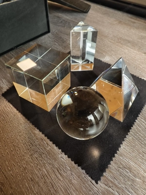 BELLE VOUS K9 Kristall Prismen Dreieck, Kugel, Pyramide, Würfel - Fotografie Glas Prisma Spe Bild 2
