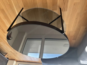 schwarzer Couchtisch aus Glas