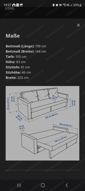 Klappsofa Ikea, Gästebett, Schlafsofa Bild 10