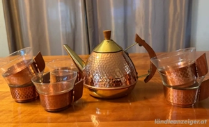 Teeservice aus Kupfer
