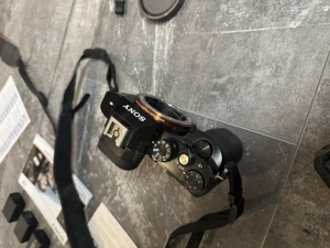 ovp SONY a7r kamera dslr spiegelreflex body m 3 orig. Akkus und zubehör optional zeiss 55mm f1.8  Bild 5