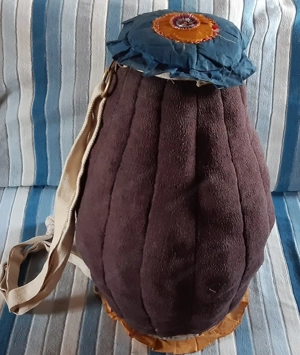 Indische Mridangam (Mrdanga), Tontrommel, 58 cm Länge