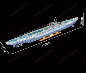 Panlos 628011 Klemmbausteine - Deutsches U-Boot aus dem 2. Weltkrieg (aufgebaut) Bild 3