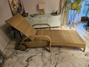 Rattan Gartenliege zu verkaufen Bild 2