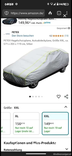 Hagelschutzplane, Auto Abdeckplane