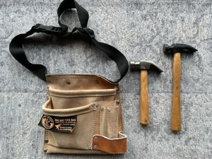 kinderwerkzeug, kinderhammer mit gürteltasche