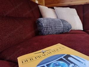 Eckcouch, weinrot, gut erhalten Bild 3