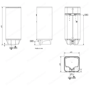 *NEU* AEG 150L Boiler   Hängespeicher incl. Anschlussgarnitur Bild 3
