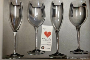 Gläserset mit Strasssteinen vom Italiener - schöne Verpackung