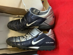 Fußballschuhe NIKE, Gr. 45   UK 10 Herren, blau-silber, wenig genutzt Bild 3